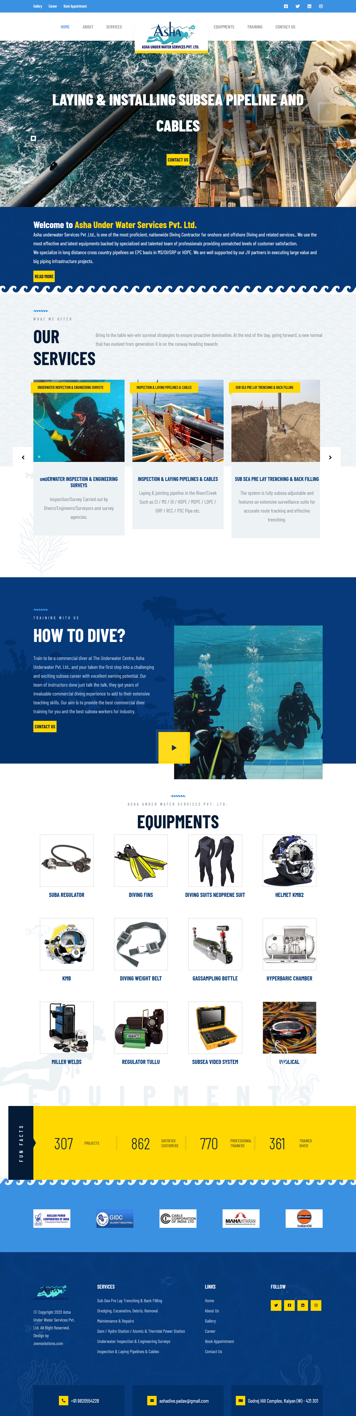 Asha Under Water Website Case Study Details