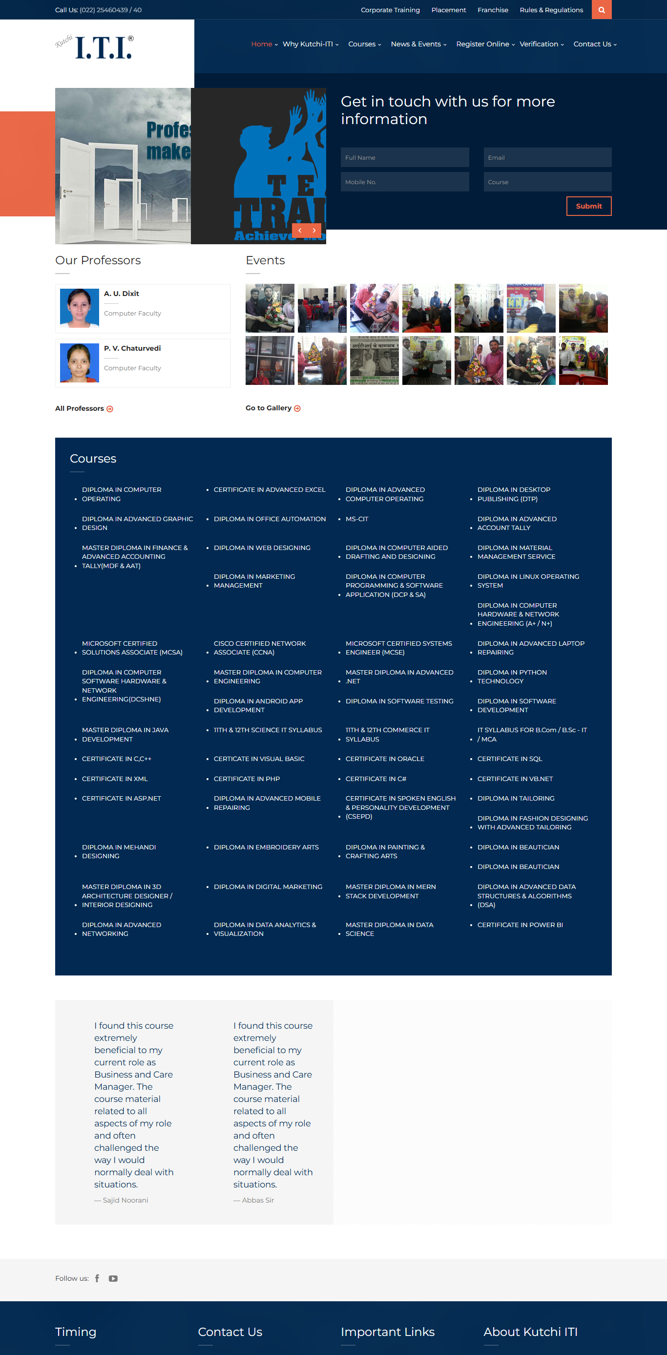 Kutchi ITI Website Case Study Details