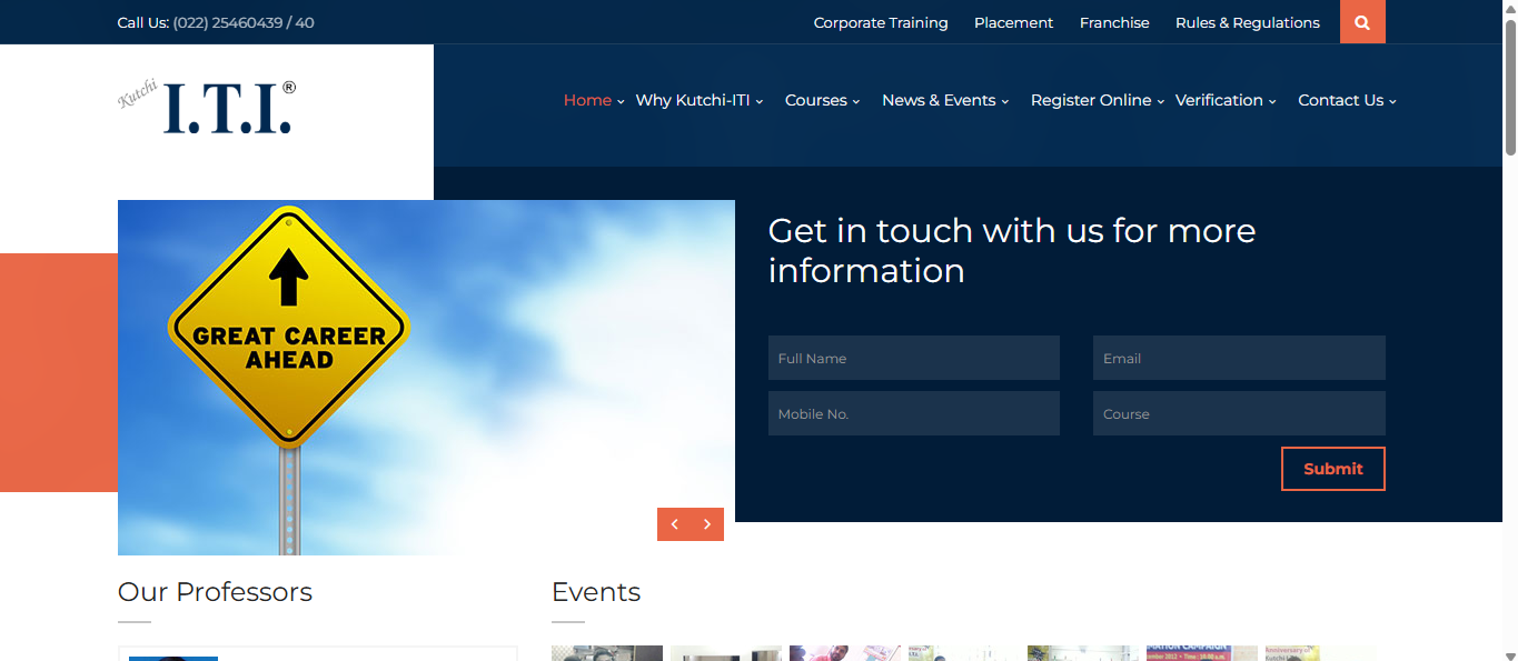Kutchi ITI - Website Development & Software by Alwani Technologies
